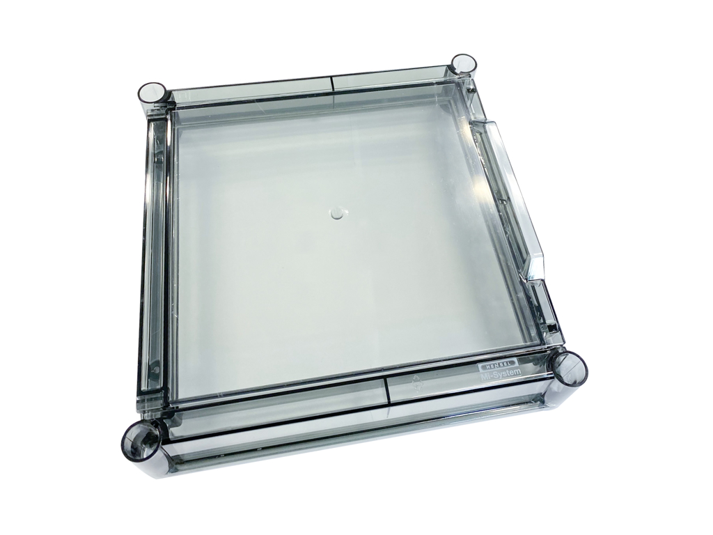 Låg for Mi1220 300x300x69, transparent med klapvindue