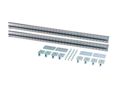 Profilskinnesæt inkl. 2 x 2m skinne, 4 x tilslutning, 20 x skruer