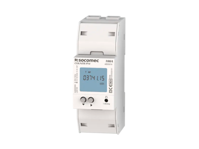 Socomec kWh måler 1-faset, direkte måling 100A, MID - Modbus