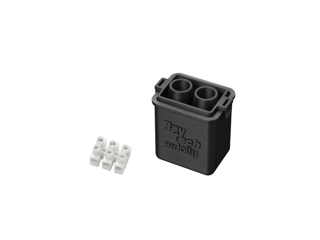 Raytech RayJollyM-MP samledåse med indbyg. gel + 1stk. 3P kronmuffe 2,5mm2 (Multipak – 40stk.), 450V. 43x33x43