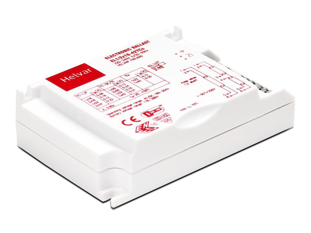 Helvar elektronisk forkobling EL1/2x14/17TCs (ON/OFF)