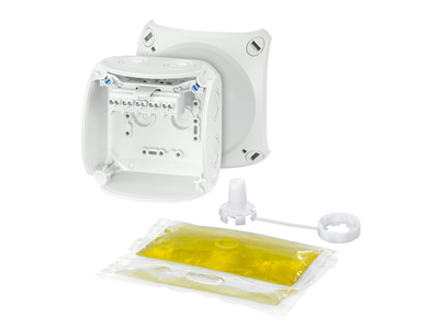 Dåse vandtæt 1,5-2,5mm² grå 104x104x70mm