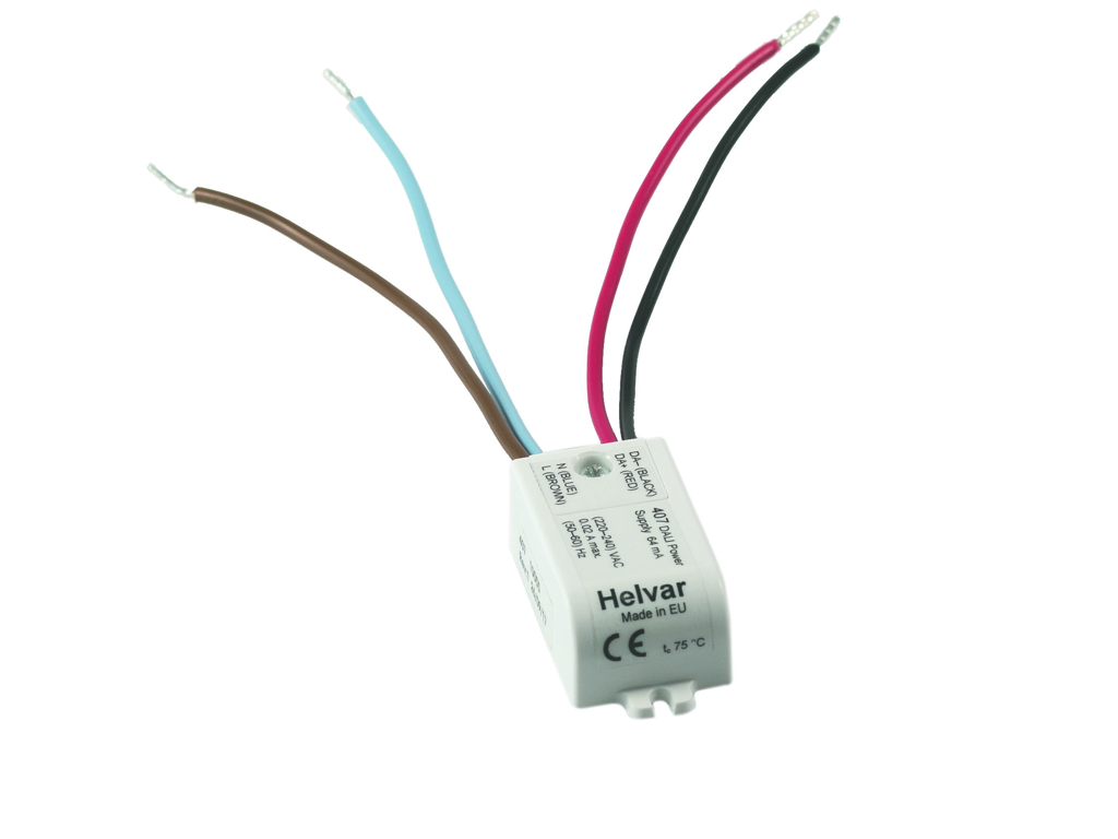 Helvar Digidim 407 strømforsyning, 64mA