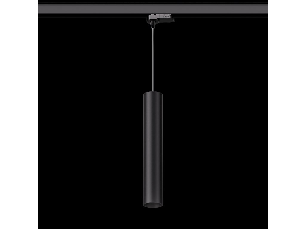 LED skinnespot med CE-driver Sort med guld ring