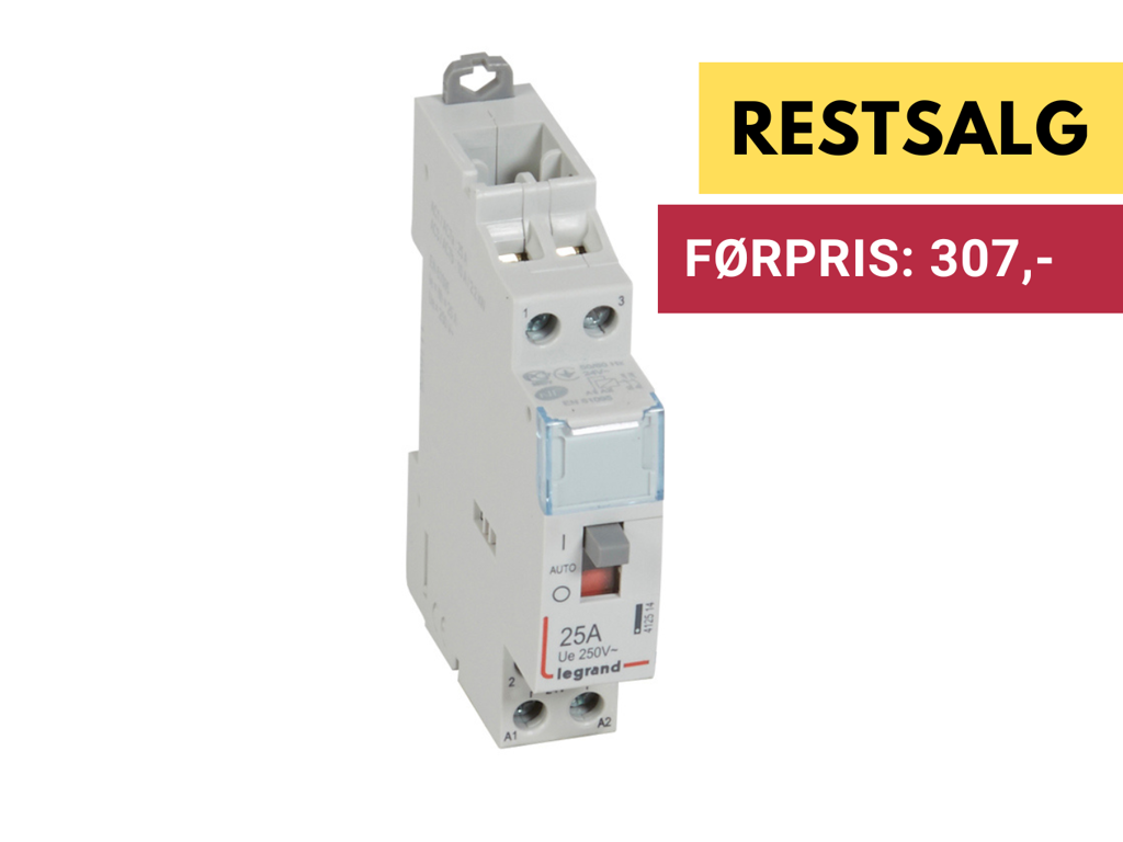 CX3 Kontakt M.H. 25A 2NO 230V spole.