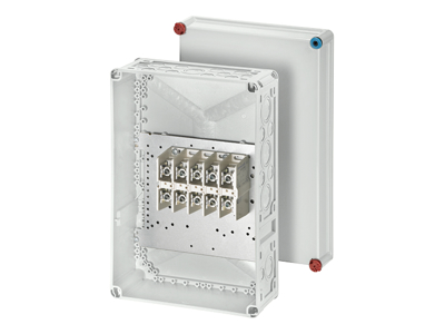 Forgreningsdåse 5x10-95 mm² Cu/Alu, 450x300x170 mm (Mi0301), IP65 - Grå