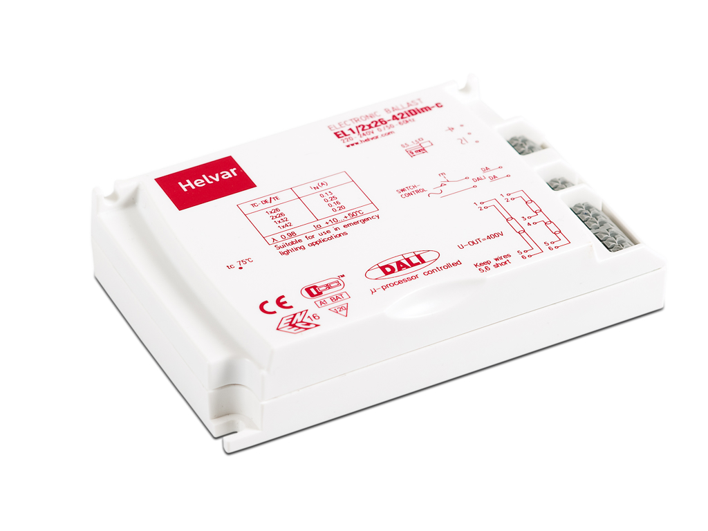 Helvar elektronisk forkobling EL1/2X26-42iDim-c (DALI)