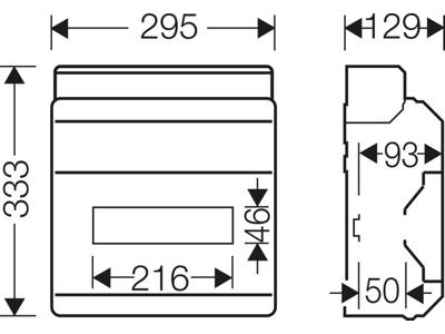 Hensel KV gruppetavle 12 moduler (1x12) - IP65