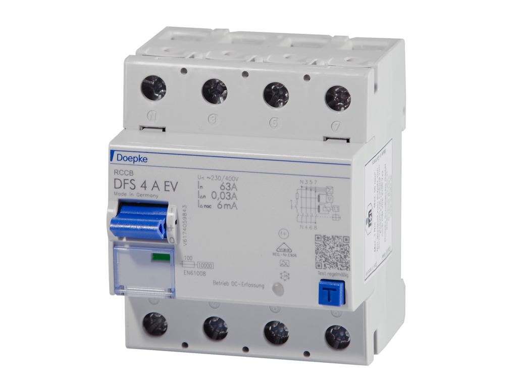 Fejlstrømsafbryder (RCD) DFS4 063A/0,03-EV 4P, 4M *V*