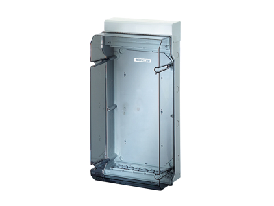 Tom kasse med transparent hængslet låg, 583x295x182 mm, IP65