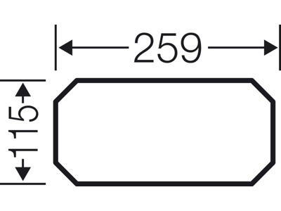 Montageplade til Mi kasse 1, 3 og 4 - 115x259x4 mm