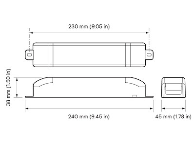 Dynalite DMBC110 Broadcast modul m. 1 x Dali / 1-10V / DSI samt 1 x relæ.
