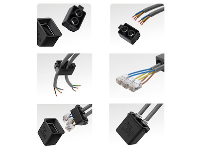 Raytech RayJollyL samledåse med indbyg. gel + 3stk. fjederterminaler (2x2,5mm2), (Blisterpak 1stk.) 450V. 46x33x43