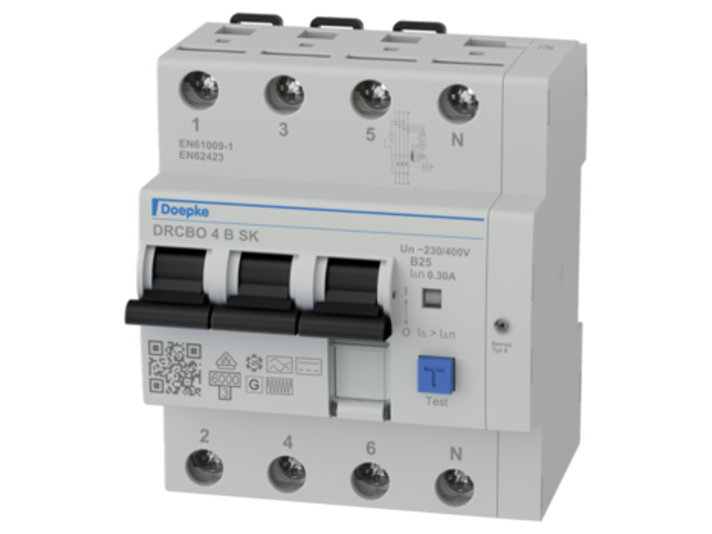 Doepke DRCBO4 kombirelæ B25A 300mA Type B 3P+N SK