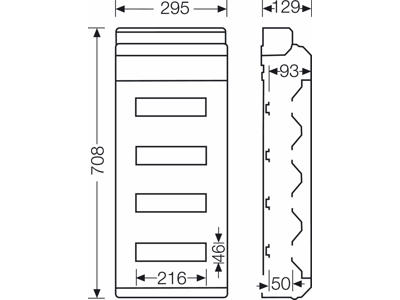 Hensel KV gruppetavle 48 moduler (4x12) - IP65