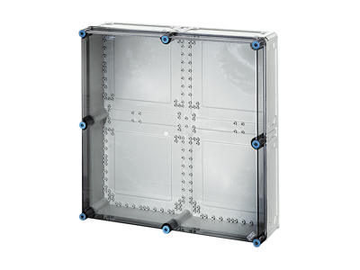 Hensel Mi kasse 600x600x170 mm - transparent låg