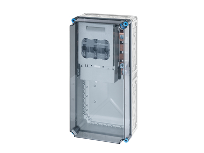 Mi kasse med 1xHRC1 sikringsafbryder 250A 3P, ln=630A, t/kombination