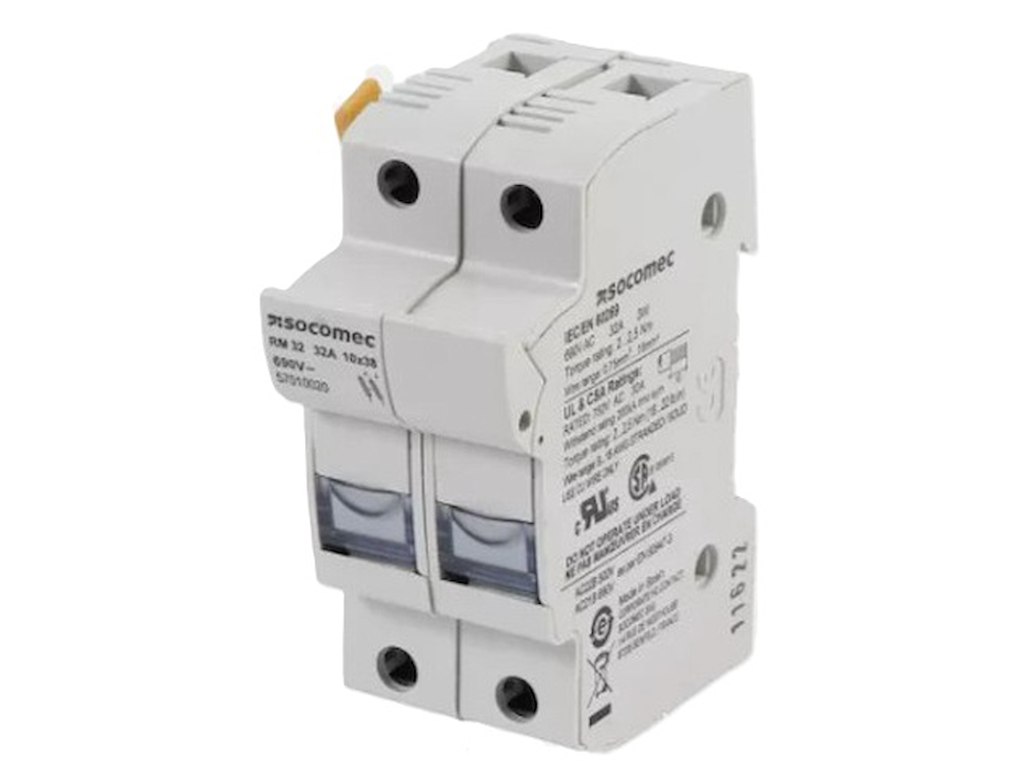 Socomec RM sikringsholder til 10x38 sikring, 2-polet 32A