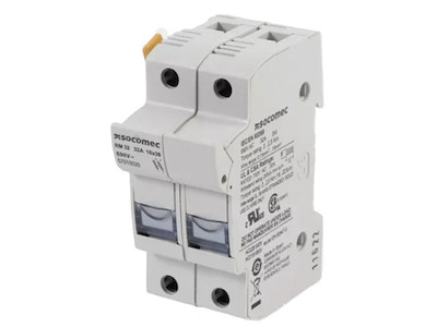 Socomec RM sikringsholder til 10x38 sikring, 2-polet 32A