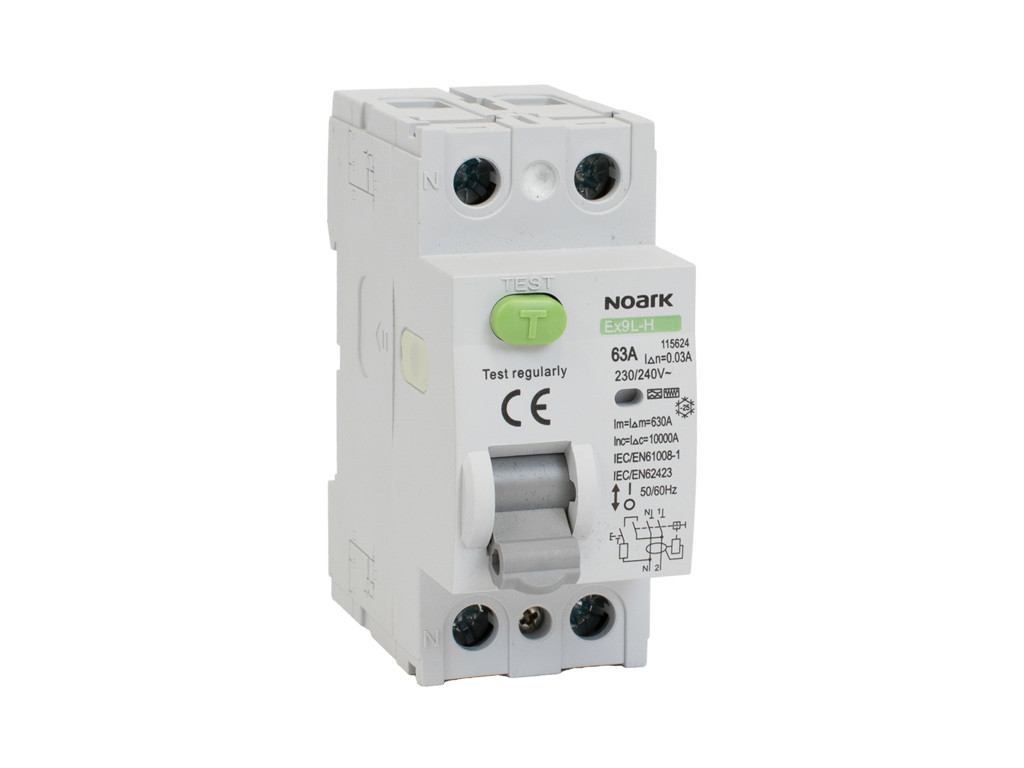 Noark PFI (RCD) 40A 100mA 2P 10kA Type F