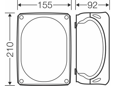 Forgreningsdåse 5x2,5-10 mm², Cu, 155x210x92 mm, IP66 - Grå