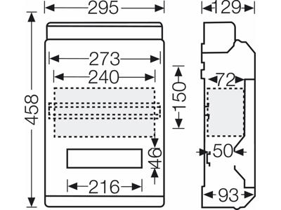 Hensel KV 'EXTRA' gruppetavle 12 moduler (1x12) - IP65