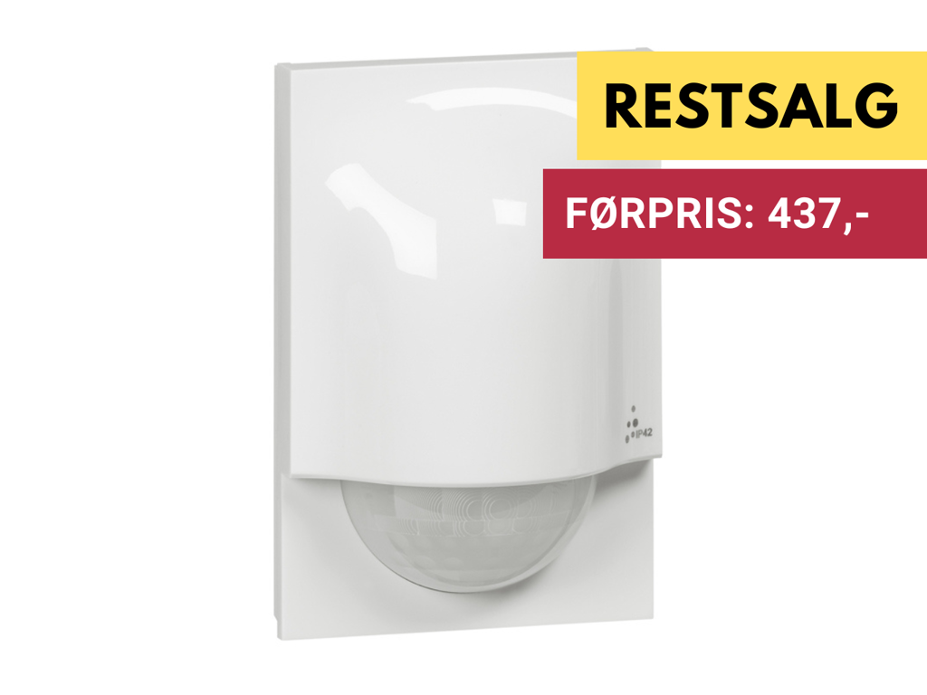 PIR sensor (230V, 140°, Ø8m) IP41 - Hvid