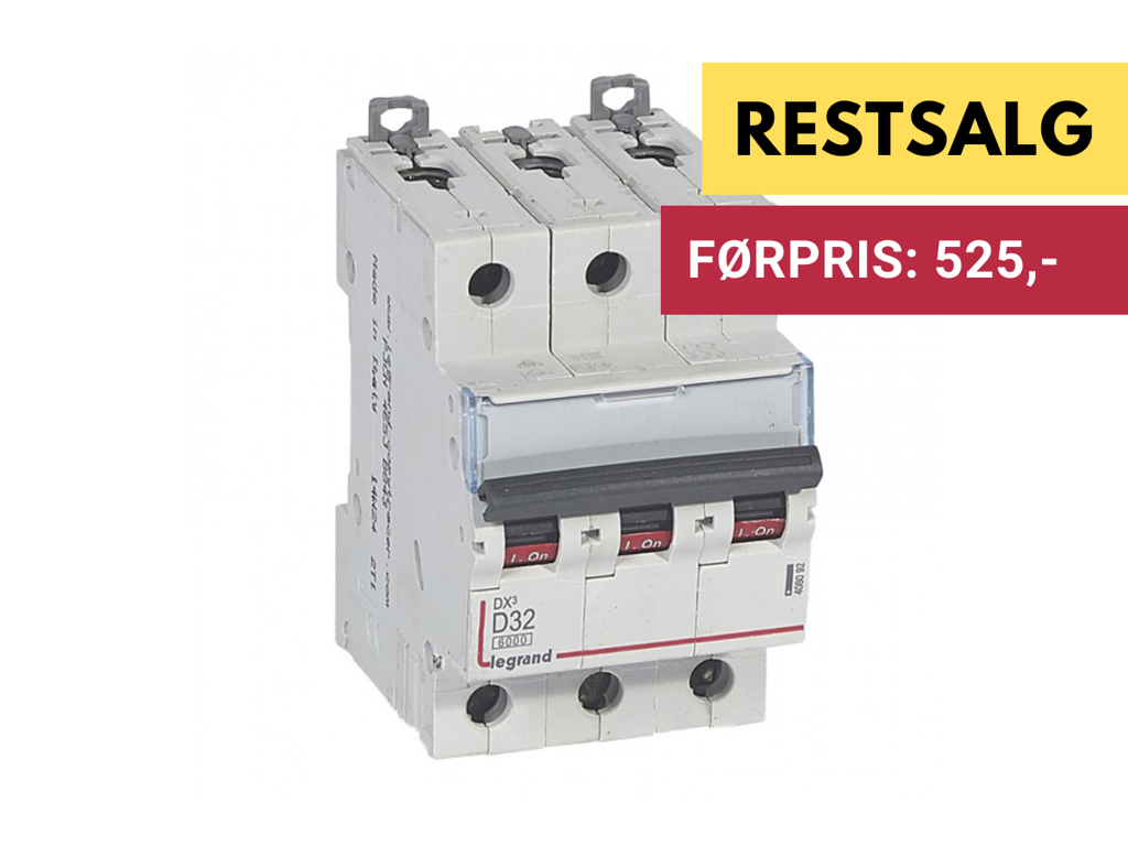 DX3 Automat D 32A 3P 3M 6/10kA 