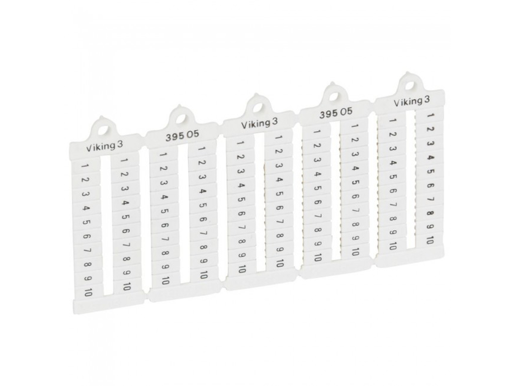 Viking 3 klemmemærkning 1-10 horis 5mm