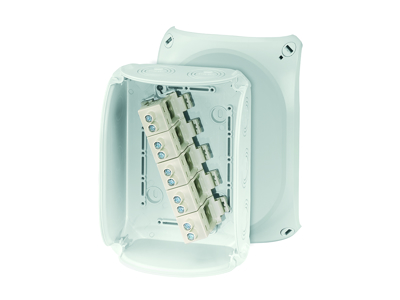 Forgreningsdåse 5x6-16 mm², Cu, 155x210x92 mm, IP66/67/69 - Grå