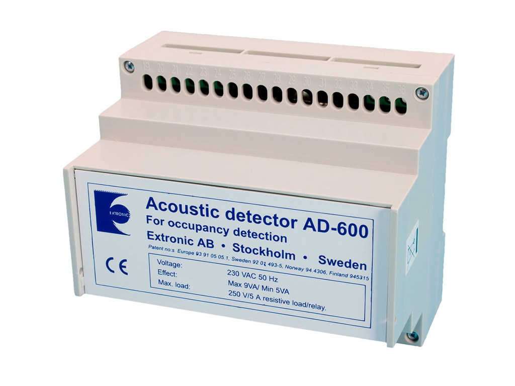 AD600 akustisk detektor til montering på DIN-skinne