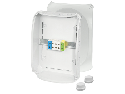 Forgreningsdåse 5x1,5-50 mm², Cu/Alu, 255x355x122 mm, IP66/67/69 - Grå 