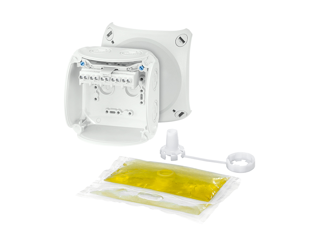 Dåse vandtæt 1,5-4mm² grå 104x104x70mm