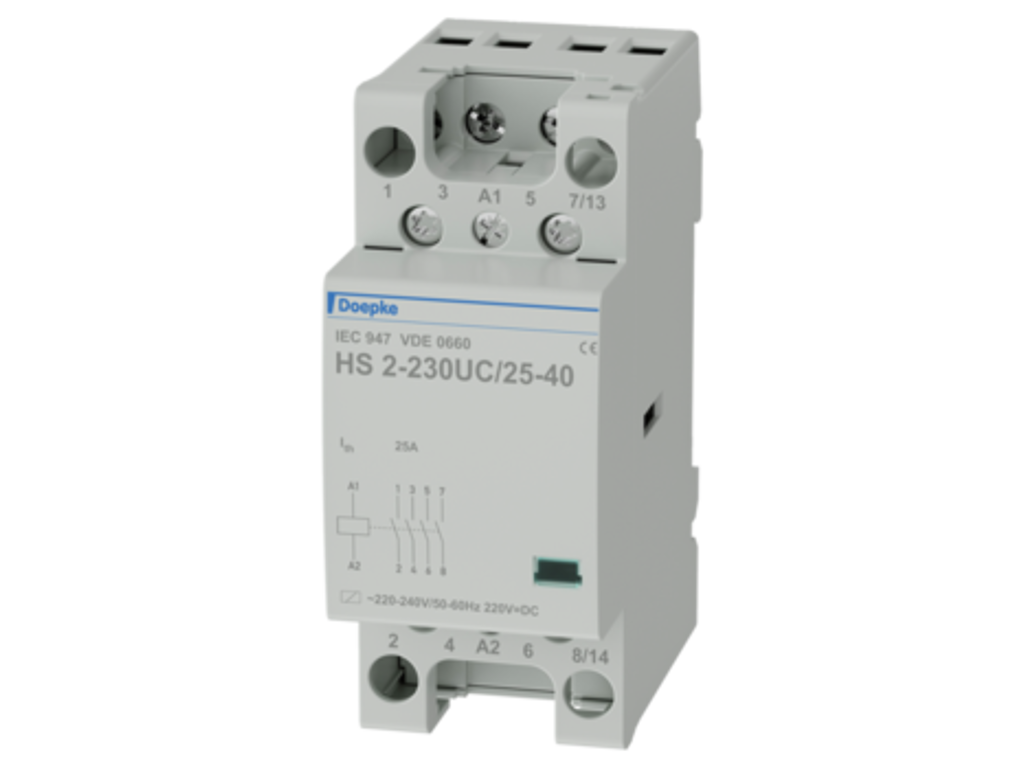 Doepke HS 2 brumfri kontaktor 25A 4NO