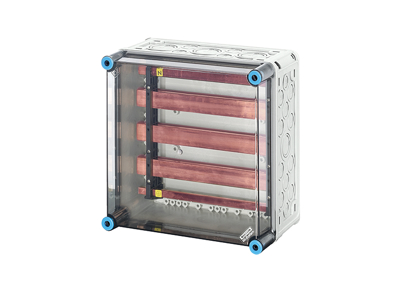 Hensel Mi kasse med skinnefelt 630A Cu 5-polet, 300x300x170 mm