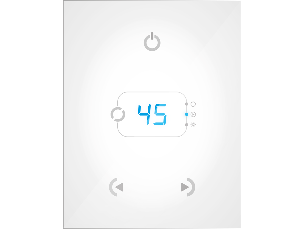 DMX STICK GA2W Styring Glas, Display, 4 knapper-  Hvid