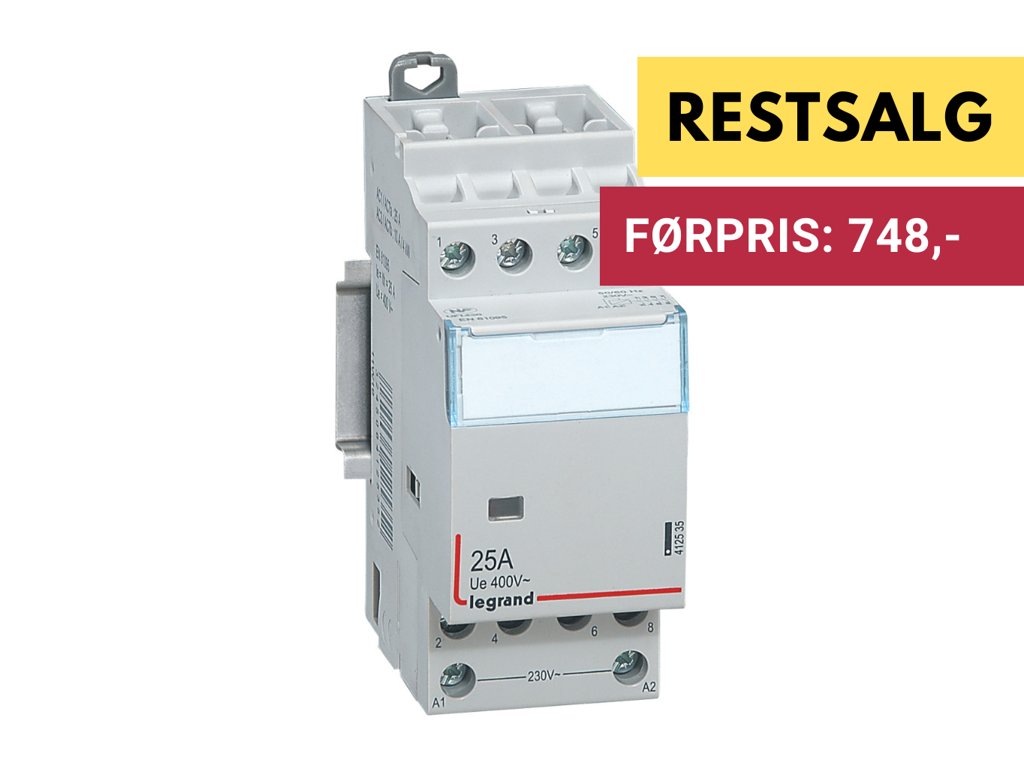 CX3 Kontakt U.H. 25A  4NC 230V spole.