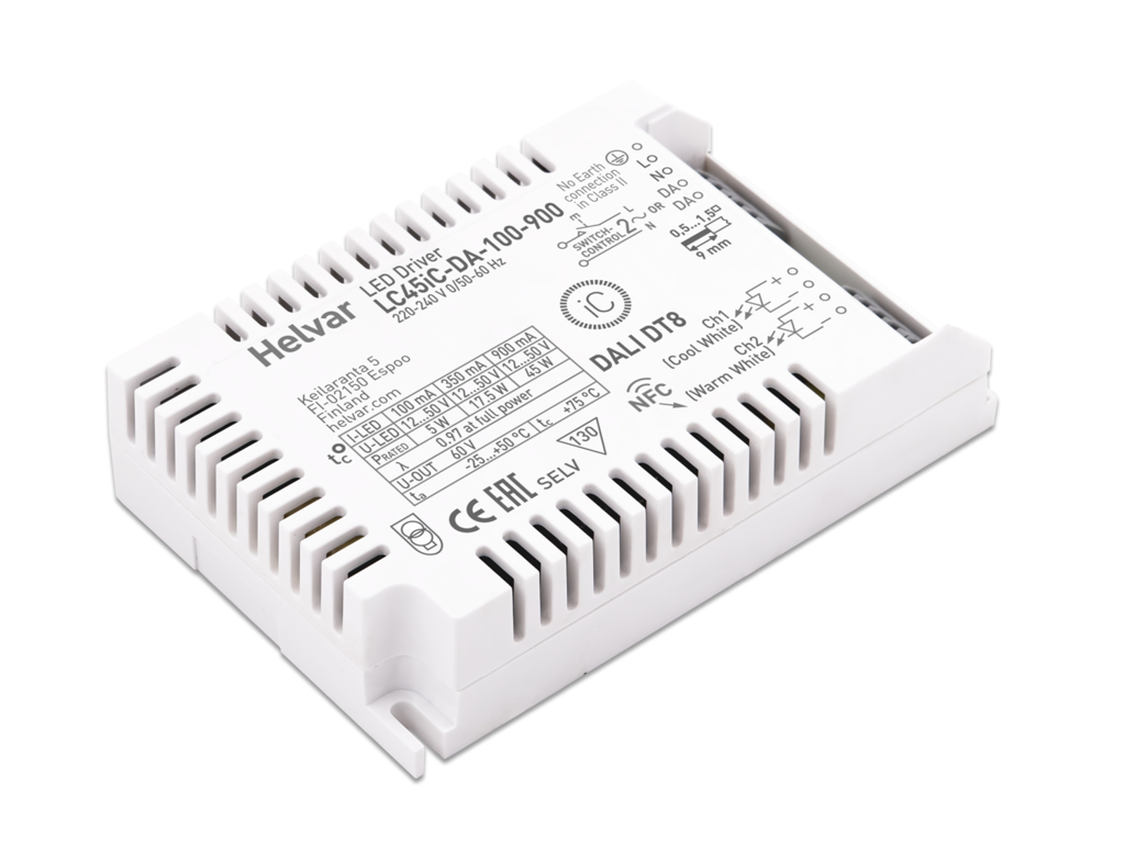 Helvar LED driver LC45iC-DA-100-900 (DALI)