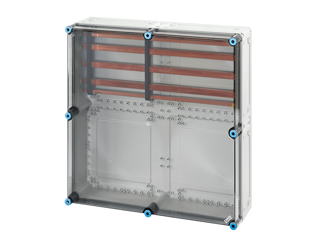 Hensel Mi kasse med skinnefelt 400A Cu 5-polet, 600x600x170 mm