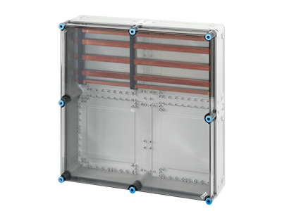 Hensel Mi kasse med skinnefelt 400A Cu 5-polet, 600x600x170 mm