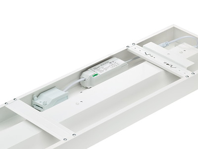 Kassearmatur CoreLine påbygget gen 4. Mål 200x1200 ( All-in, 38,5/ 23 W) ( 3600 / 4500 / 6000 lm) 4000 K, UGR19