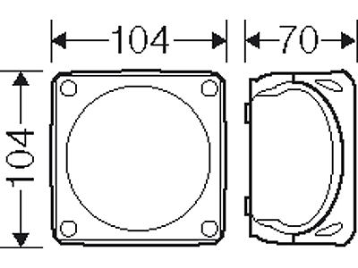 Forgreningsdåse 5x1,5-2,5 mm², Cu/Alu, 104x104x70 mm, IP66 - Grå