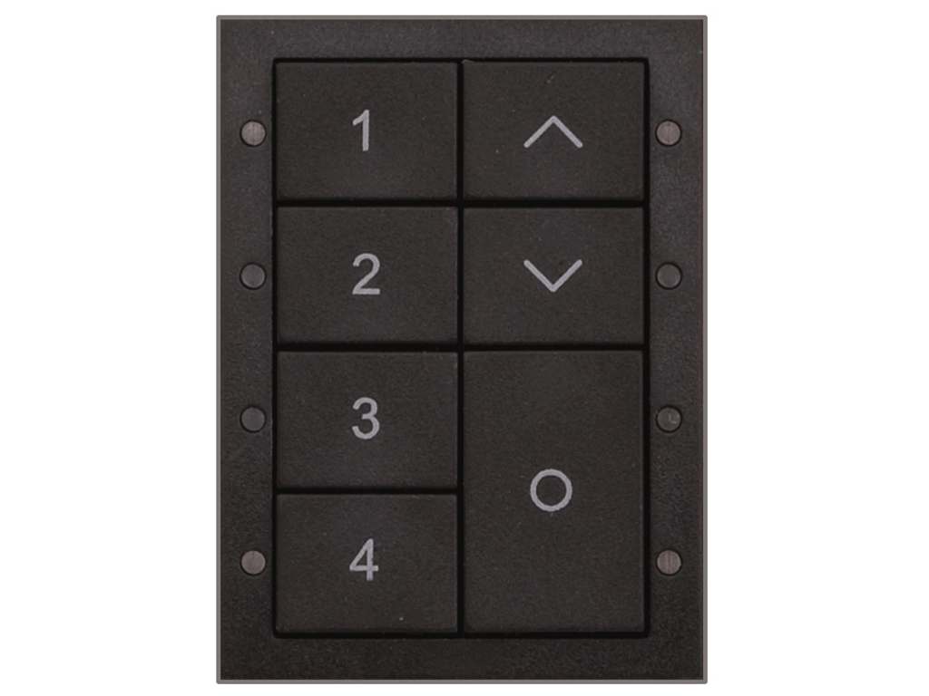 Helvar DALI 135B panel med 7 tryk - Antracitgrå