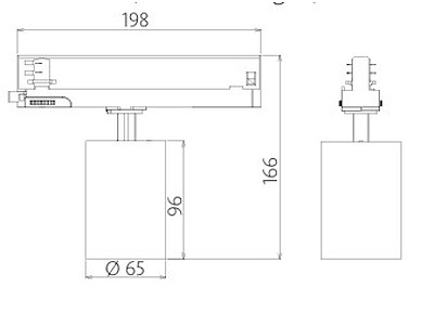 Ribes M TR Ø65 10W 36° 900 DALI - Hvid