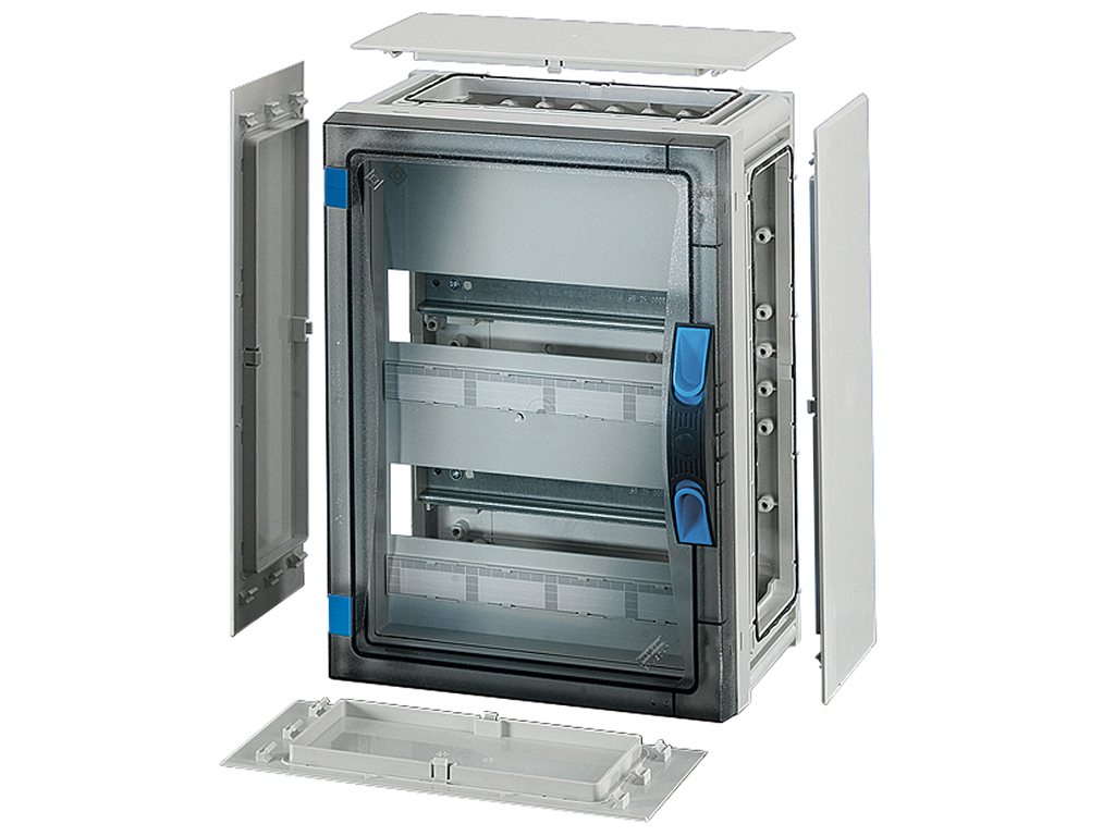 Hensel ENYSTAR kasse med DIN-skinne og sider - 24 moduler (2x12)