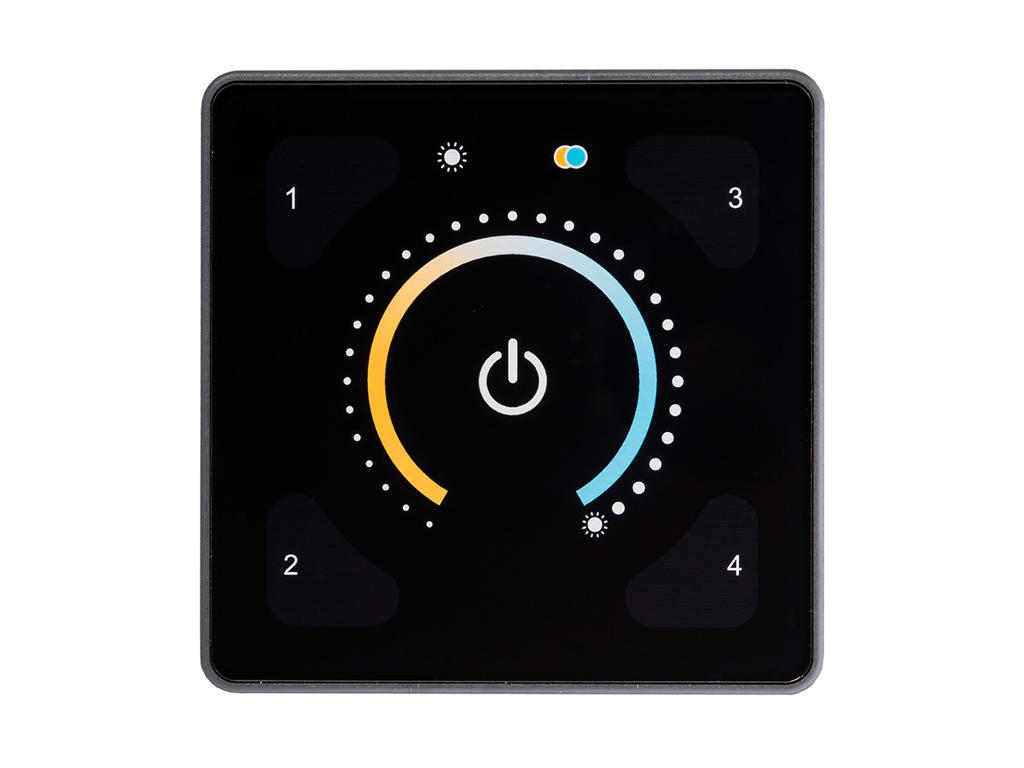 Helvar ILLUSTRIS® panel Colour Temperature i glas - Sort