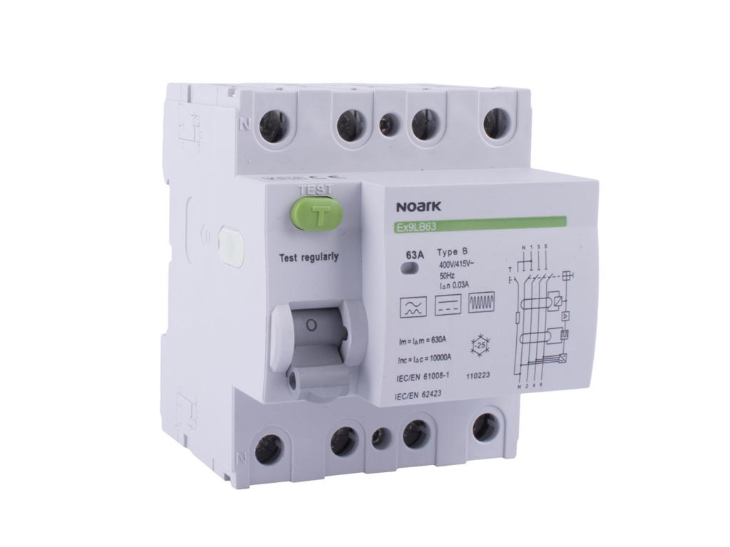 Noark PFI (RCD) 63A 300mA 4P 10kA Type B