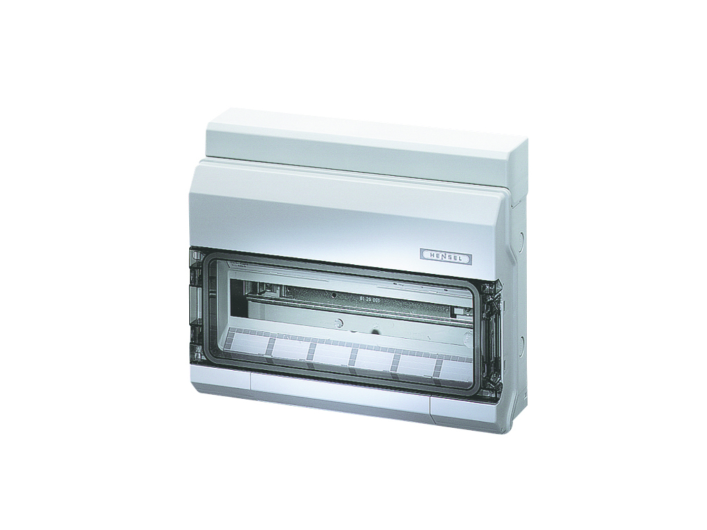 Hensel KV gruppetavle 18 moduler (1x18) med PE- og N klemme - IP54