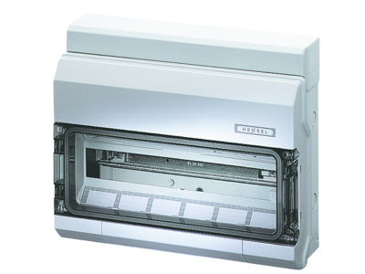 Hensel KV gruppetavle 18 moduler (1x18) med PE- og N klemme - IP65