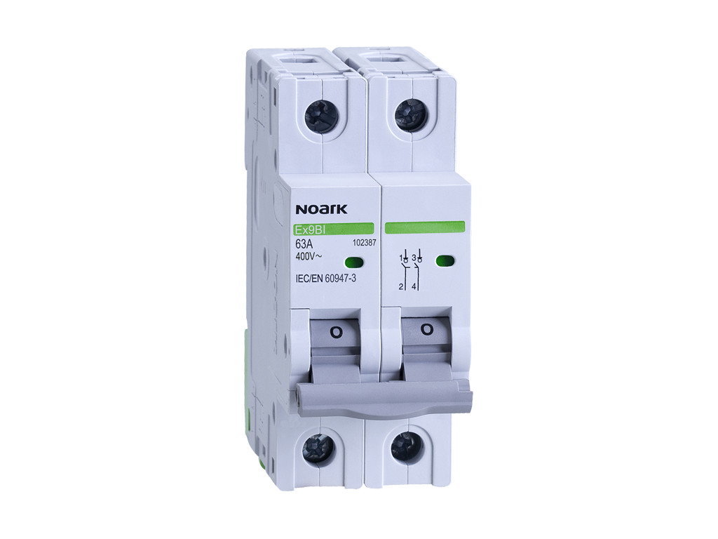 Noark lastafbryder 2P 32A 2M